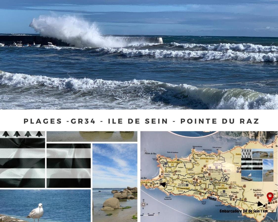 Duplex Vue Mer - Plage A 100M- 4 Lits - Parking Sous Sol Audierne Zewnętrze zdjęcie